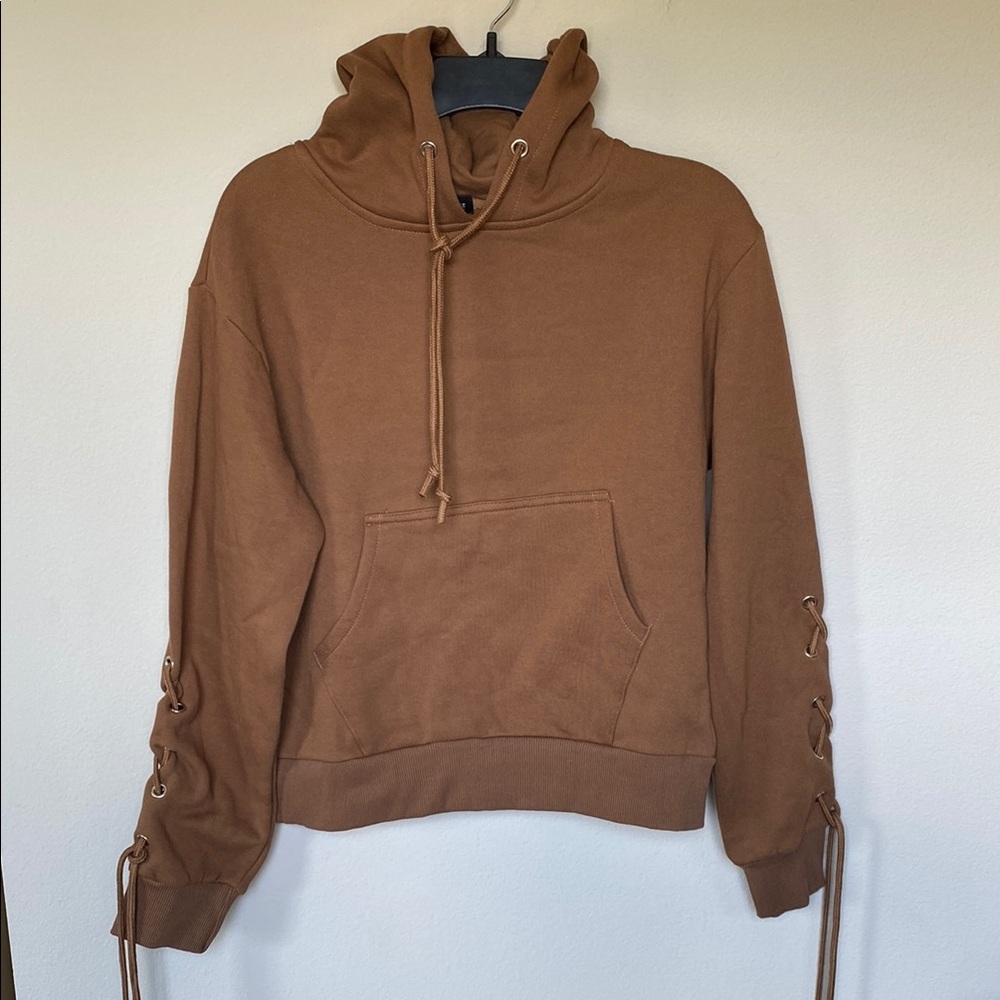 Allure Luxe Brown Hoodie Sweatshirt - Picture 1 of 5